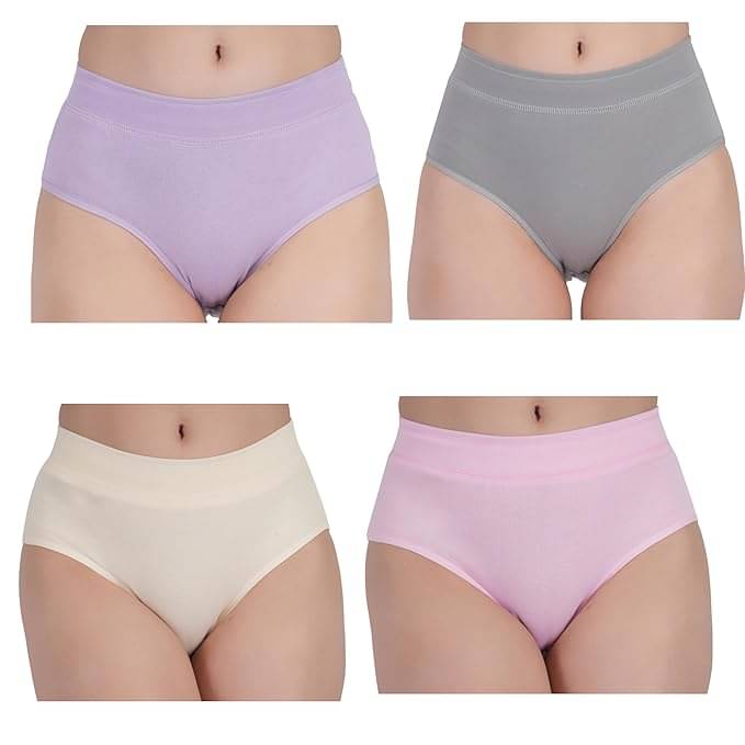 Bebron Pack of 4 Cotton Lycra Hipster For Women ( Multicolor3 ) Bebron Pack of 4 Cotton Lycra Hipster For Women ( Multicolor3 )