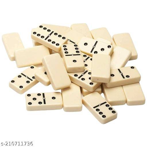     			Dominoes Double Six Game Mini Set of 28 Travel Game Tile Size is 1/2 x 3/4 x 1/4 Inches for Travel , Case Color White.