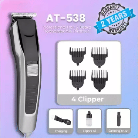     			Genric AT538 Black Cordless Beard Trimmer With 90 minutes Runtime