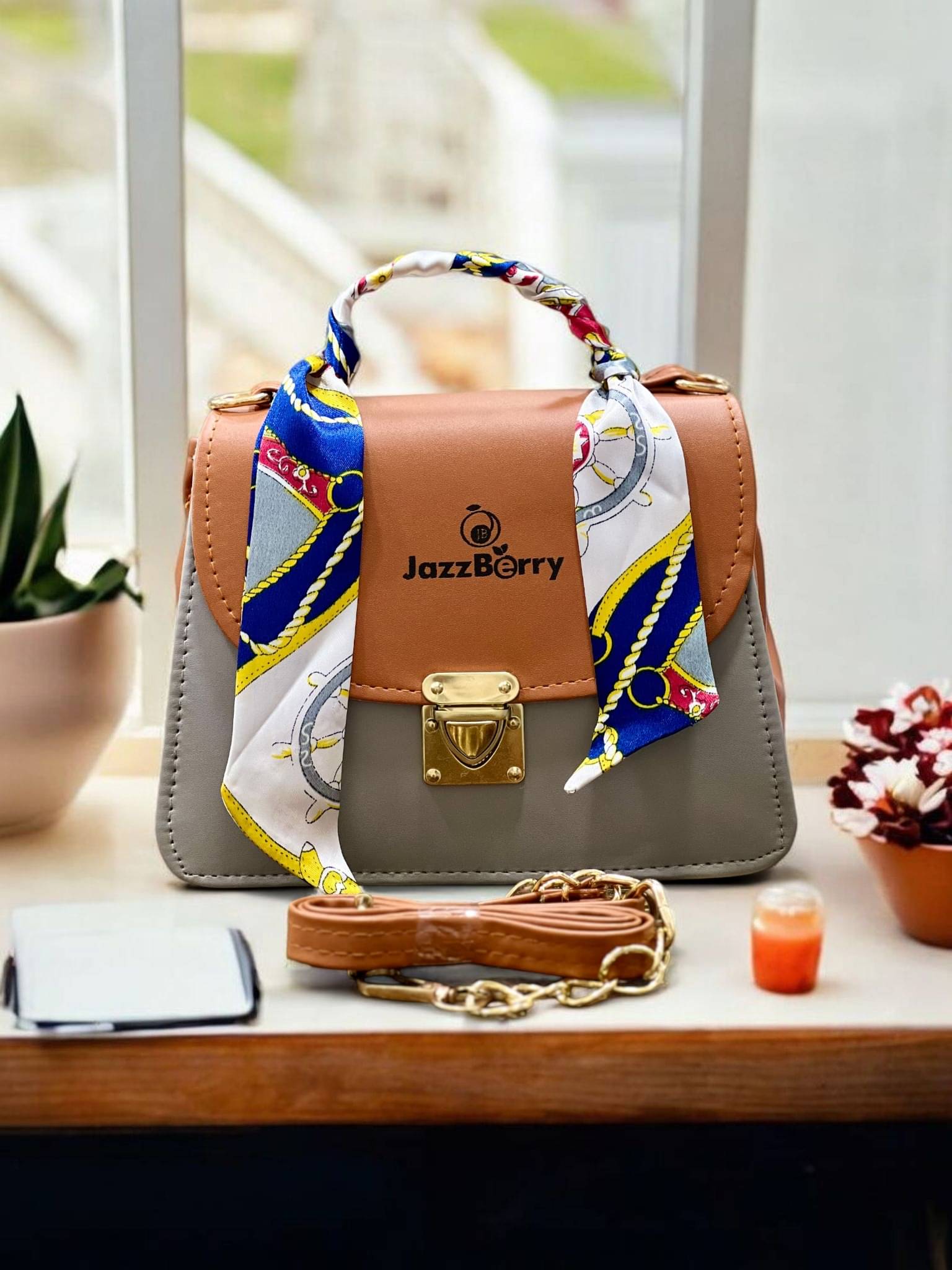     			Jazzberry Sling Bag PU Set of 1 ( Beige )
