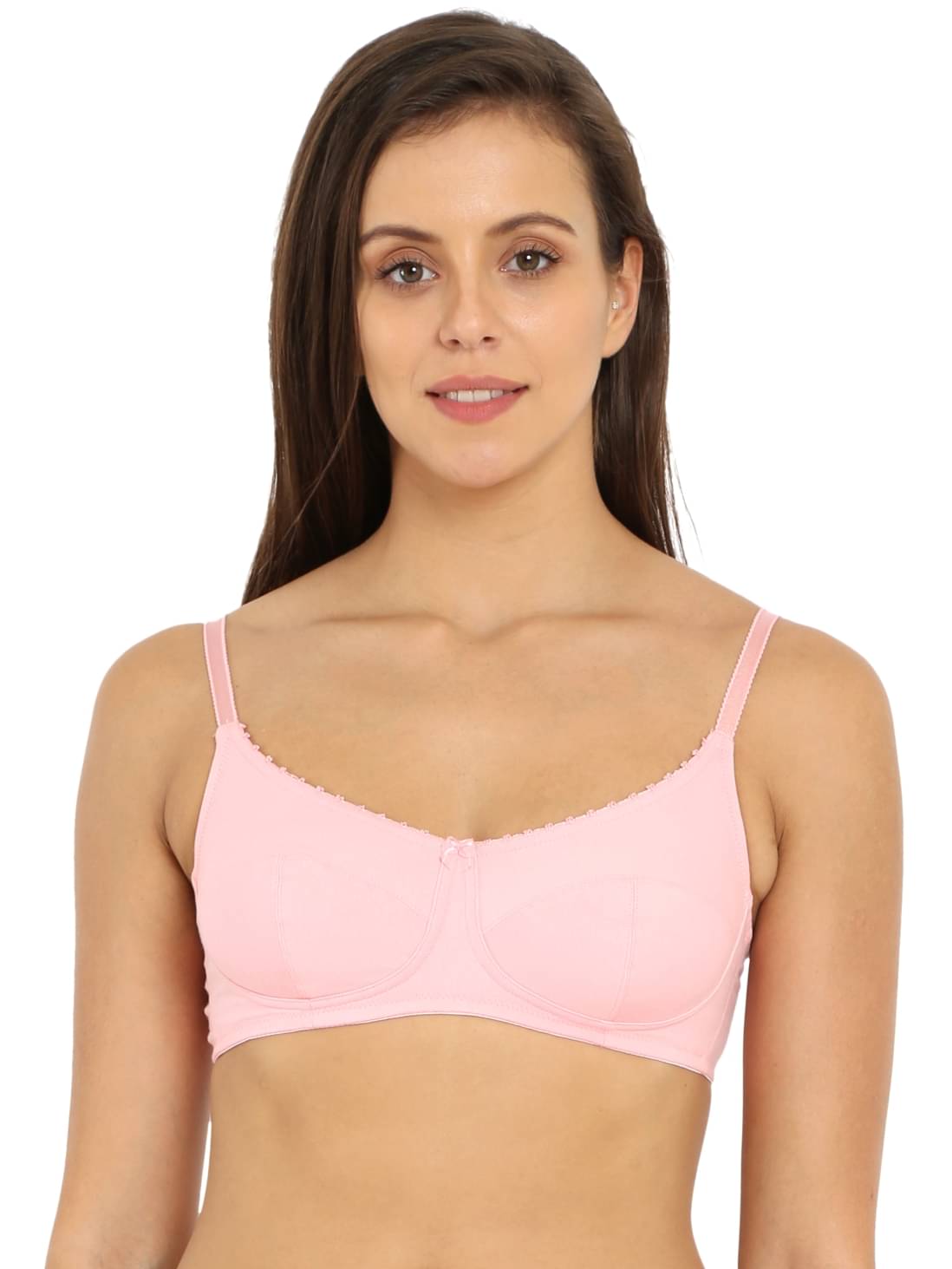 Jockey Pack of 1 Cotton Blend Non Padded T-Shirt Bra For Women ( Pink ) Jockey Pack of 1 Cotton Blend Non Padded T-Shirt Bra For Women ( Pink )