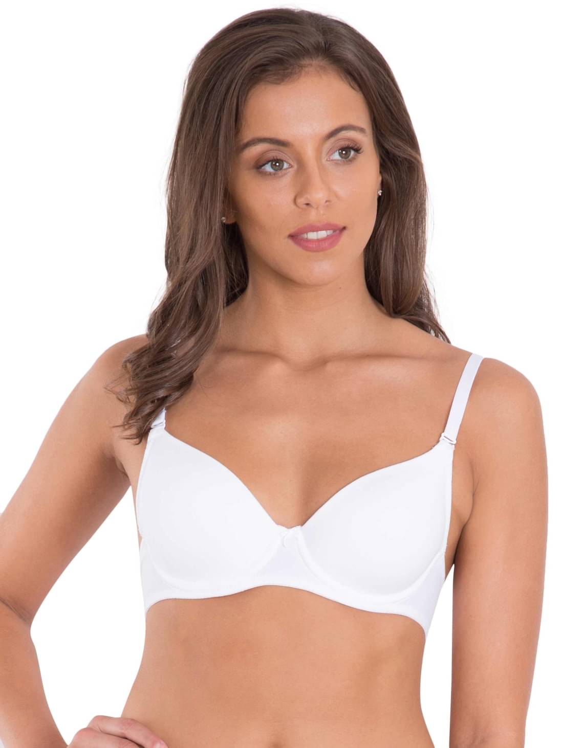 Jockey Pack of 1 Cotton Blend Heavily Padded T-Shirt Bra For Women ( White ) Jockey Pack of 1 Cotton Blend Heavily Padded T-Shirt Bra For Women ( White )