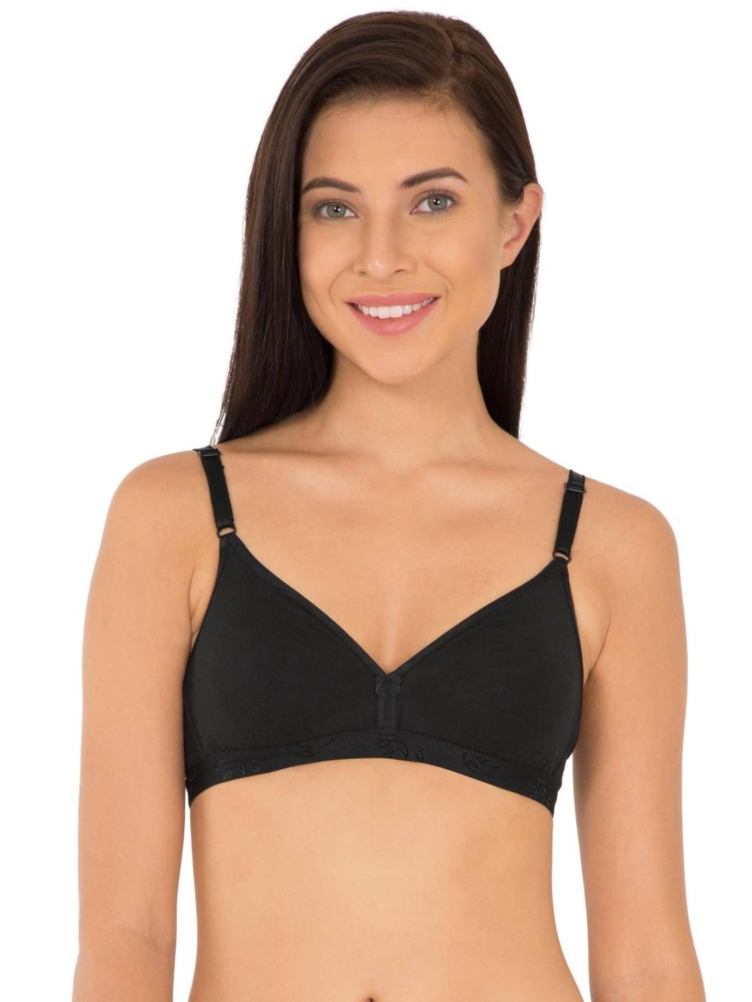 Jockey Pack of 1 Cotton Blend Non Padded Everyday Bra For Women ( Black ) Jockey Pack of 1 Cotton Blend Non Padded Everyday Bra For Women ( Black )