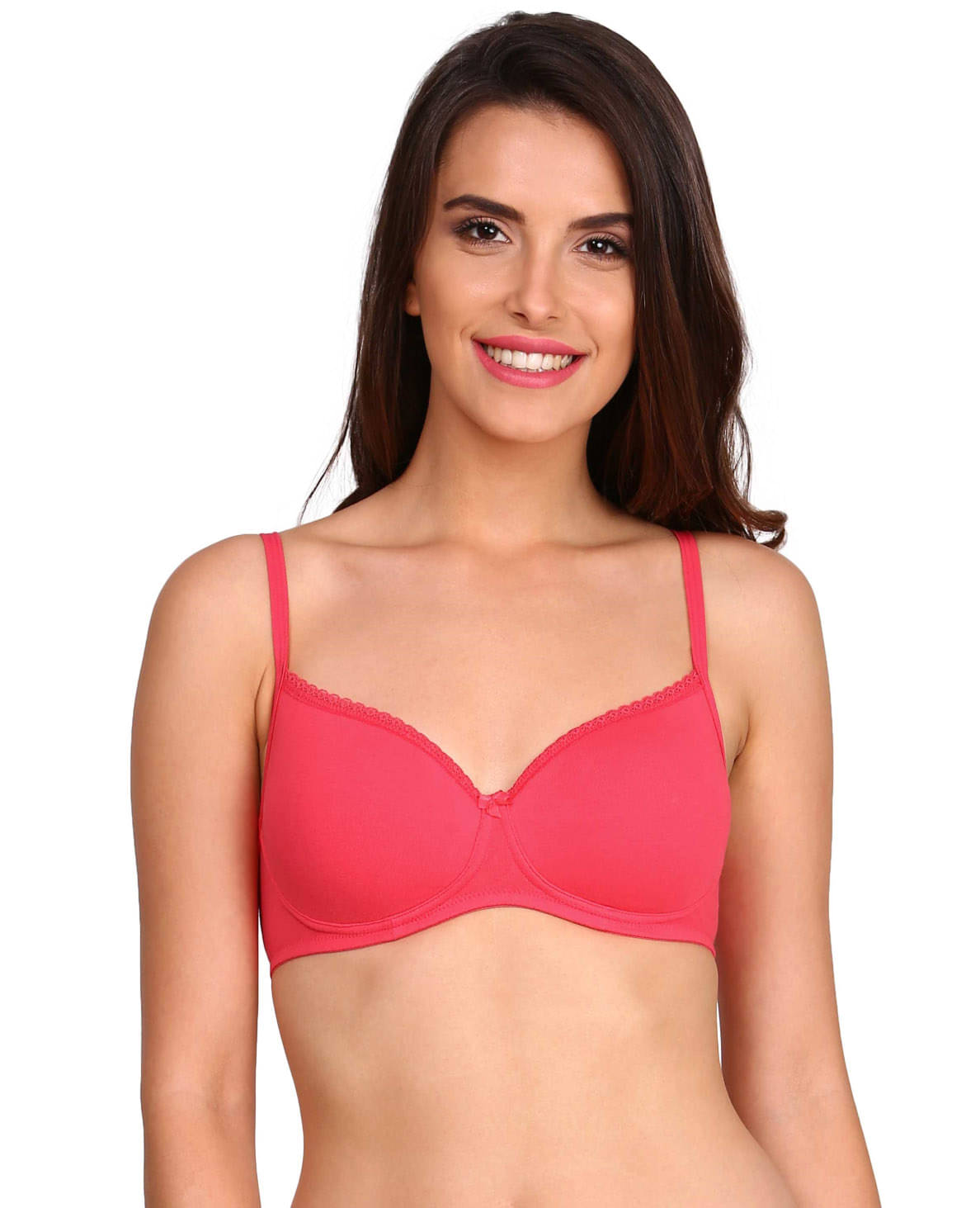     			Jockey Pack of 1 Cotton Blend Lightly Padded T-Shirt Bra For Women ( Pink )