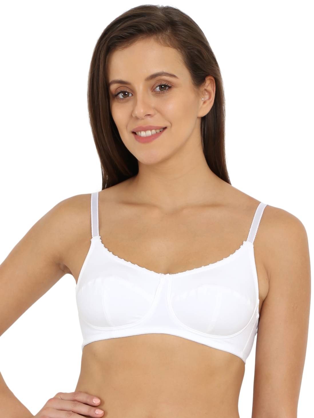     			Jockey Pack of 1 Cotton Blend Non Padded T-Shirt Bra For Women ( White )
