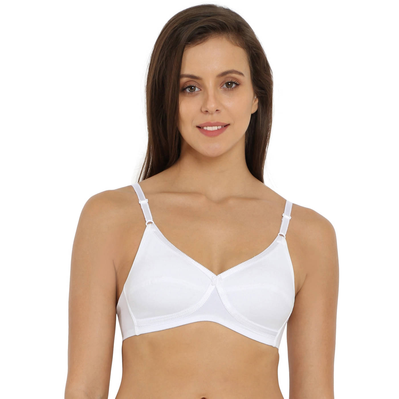     			Jockey Pack of 1 Cotton Blend Non Padded Everyday Bra For Women ( White )