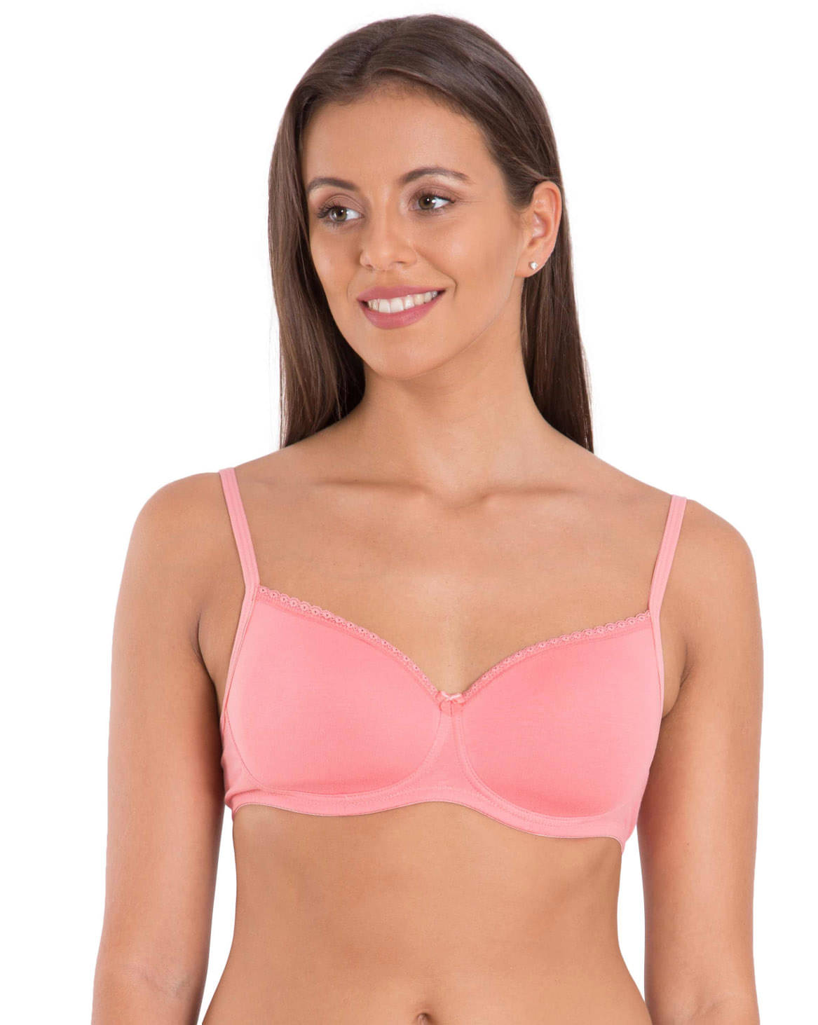     			Jockey Pack of 1 Cotton Blend Lightly Padded T-Shirt Bra For Women ( Pink )