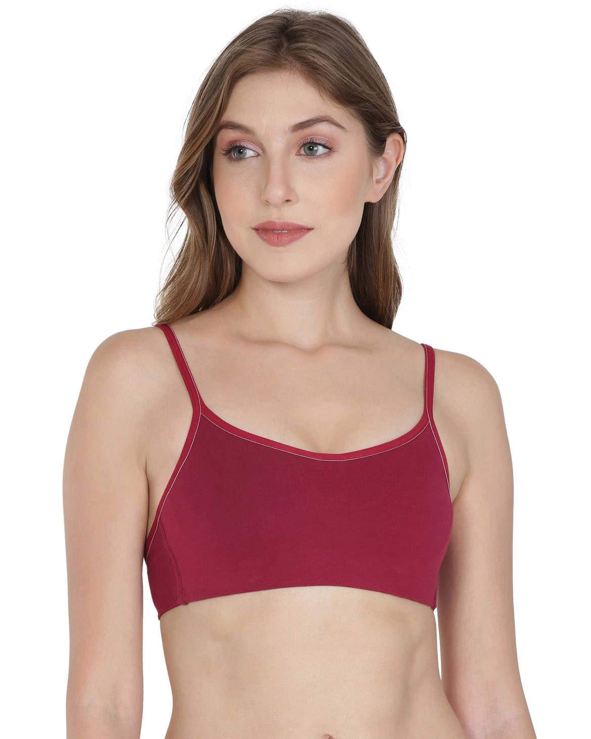 Jockey Pack of 1 Cotton Blend Non Padded Everyday Bra For Women ( Red ) Jockey Pack of 1 Cotton Blend Non Padded Everyday Bra For Women ( Red )