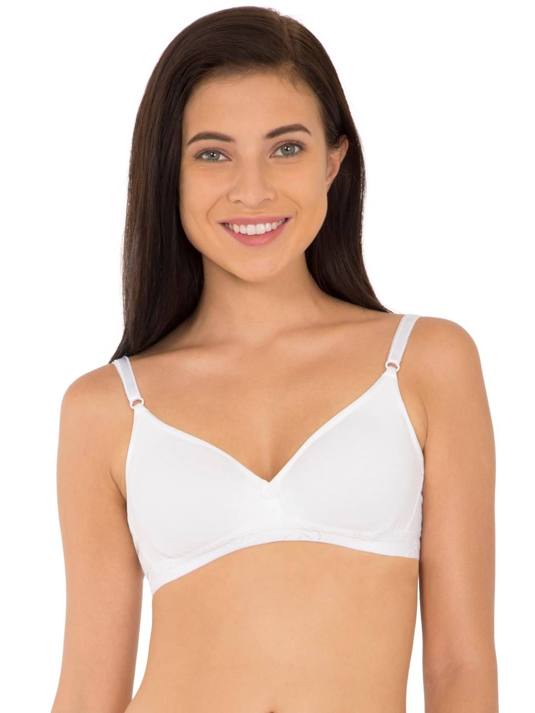     			Jockey Pack of 1 Cotton Blend Non Padded Everyday Bra For Women ( White )