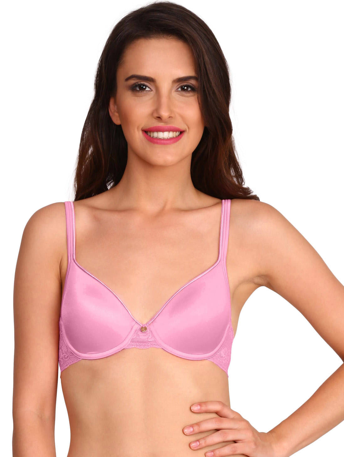 Jockey Pack of 1 Elastane Lightly Padded T-Shirt Bra For Women ( Pink ) Jockey Pack of 1 Elastane Lightly Padded T-Shirt Bra For Women ( Pink )