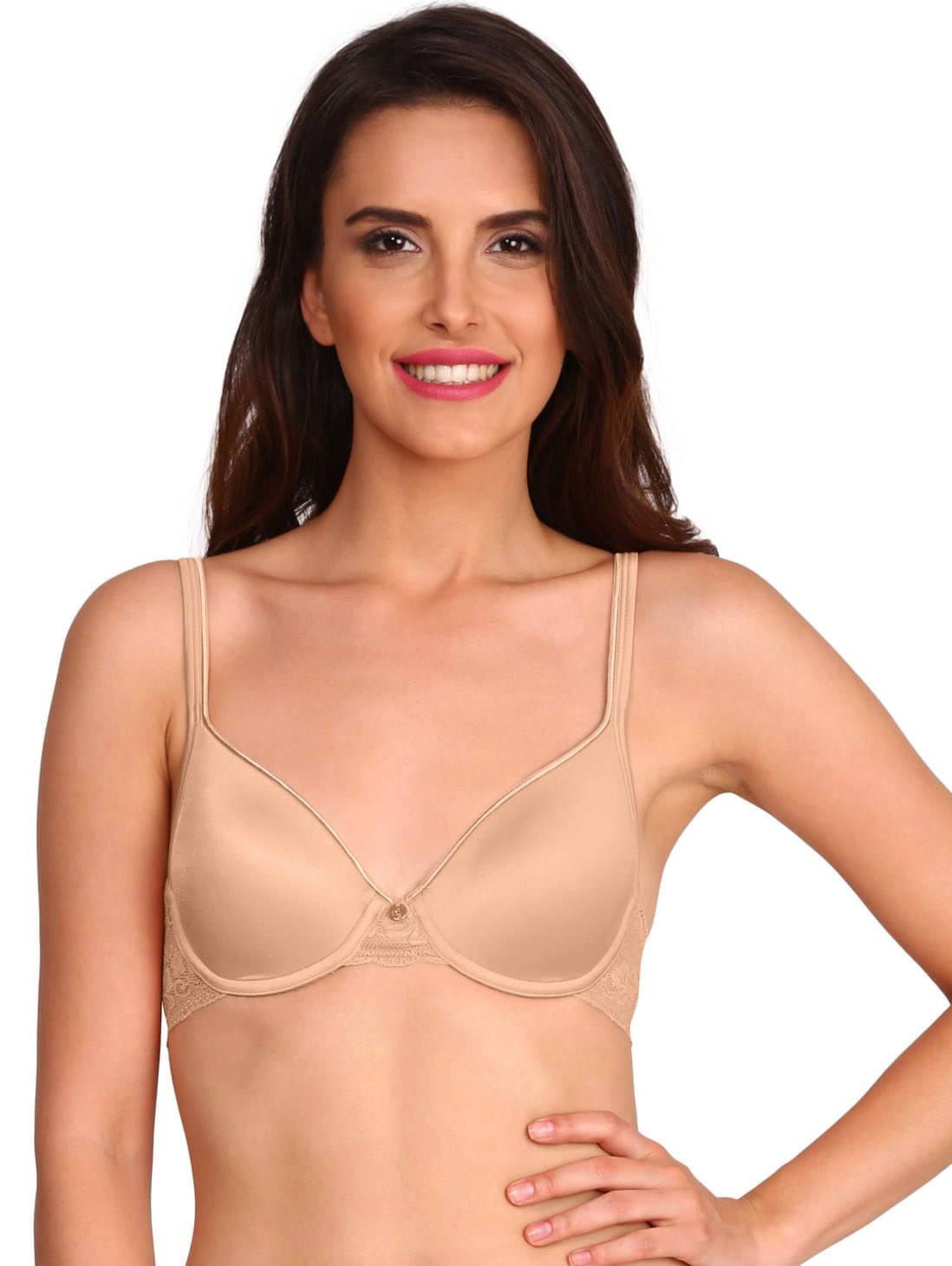     			Jockey Pack of 1 Elastane Lightly Padded T-Shirt Bra For Women ( Beige )