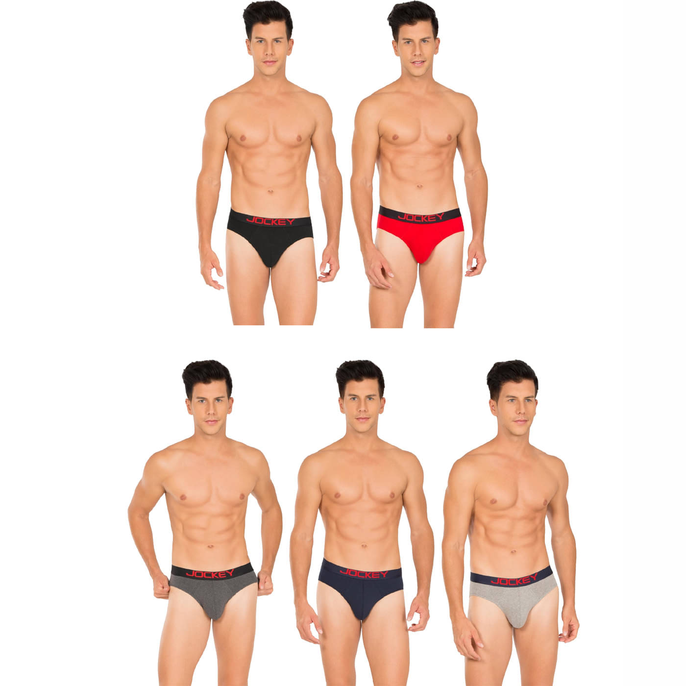     			Jockey Pack of 5 Cotton Briefs For Men's ( Multicolor )