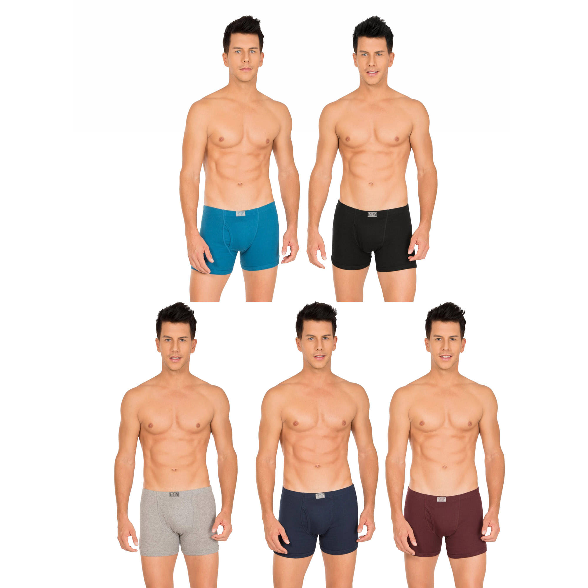     			Jockey Pack of 5 Cotton Trunks For Men's ( Multicolor )