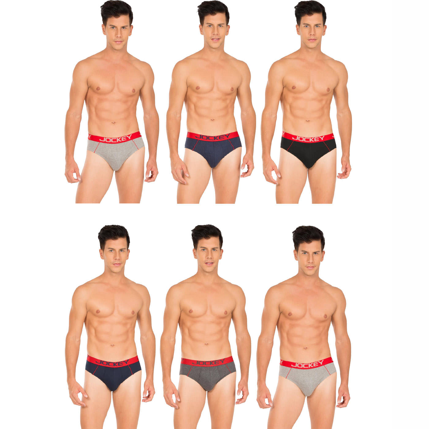     			Jockey Pack of 6 Cotton Briefs For Men's ( Multicolor )