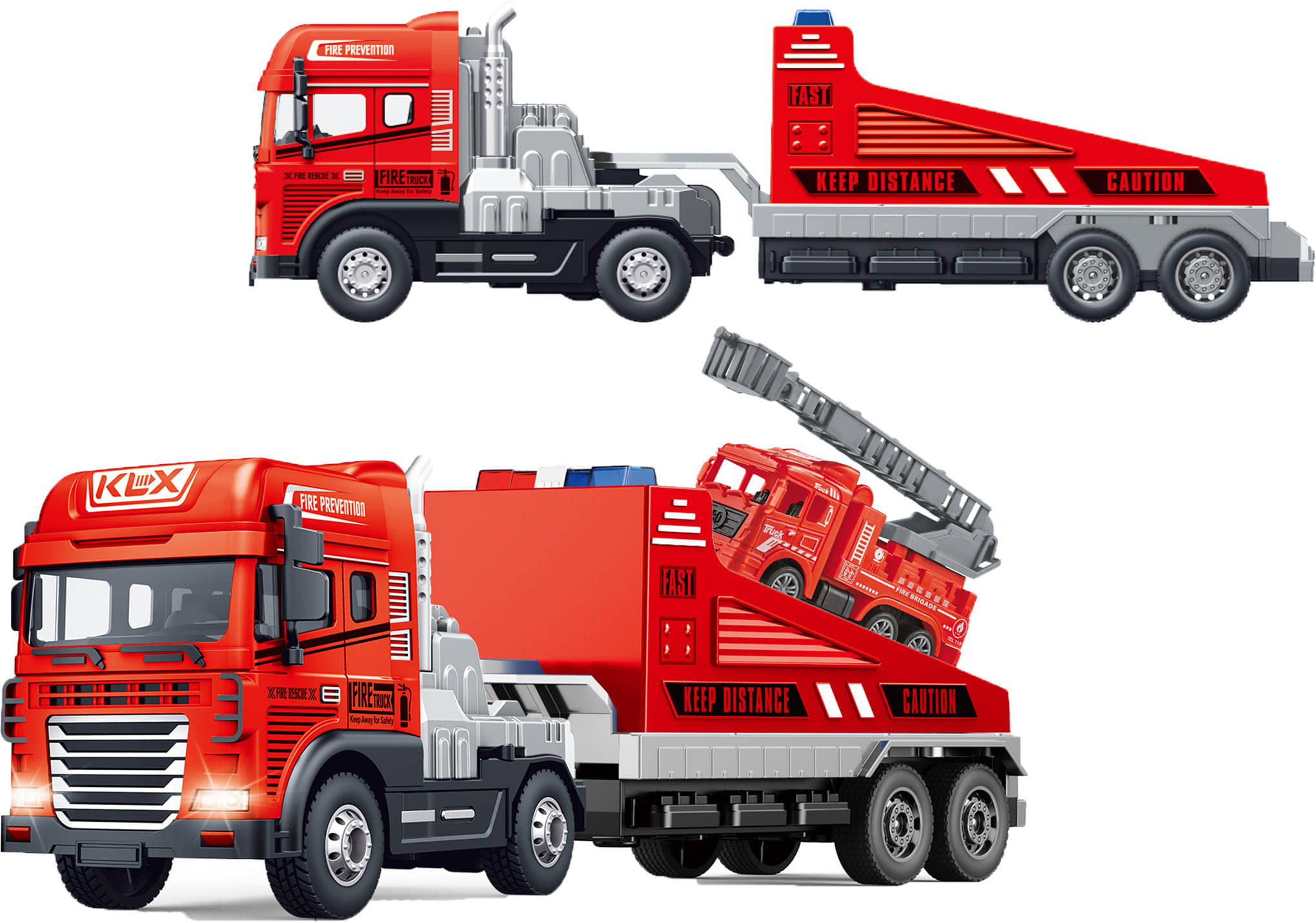     			Joy Junction 1:24 Scale Metal Head Fire Truck, Building Vehicle truck(Fire Truck Model 1) (Red)