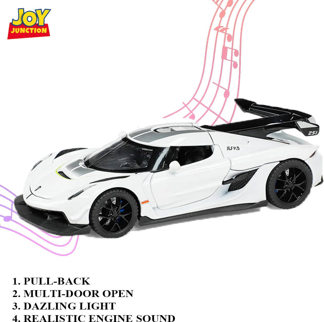     			Joy Junction KOENIGSEG Model Car 1:32 Metal Pull Back Die-cast Car (White) (White)