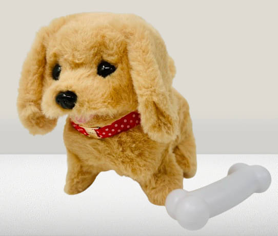     			Joy Junction Plush Puppy Soft Toy Puppy Electric Puppy with Hopping, Wiggling Features (Beige)
