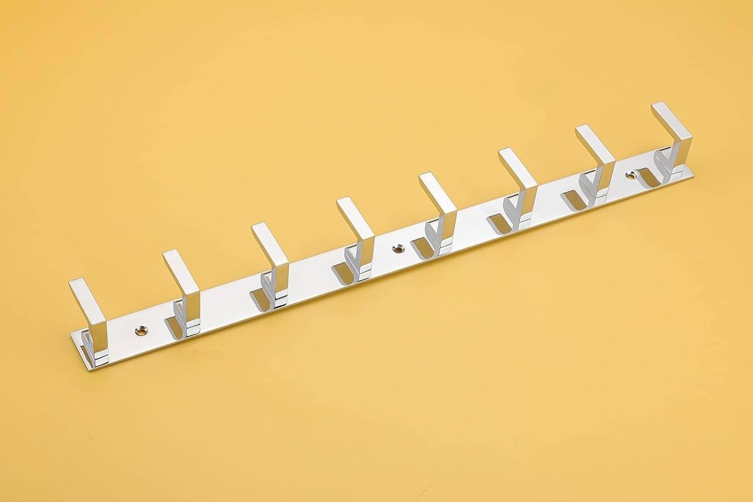     			KRASA 8 Pin Bathroom Cloth Hooks Hanger Wall Bedroom Bathroom Robe Hooks Rail for Hanging Keys,Clothes,Towel Steel Hook