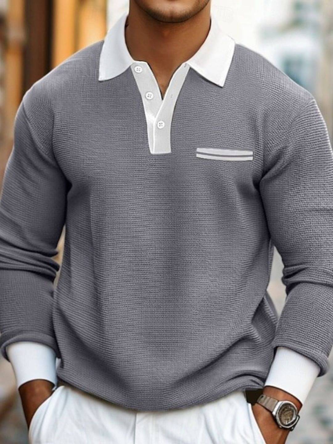 KRSTITCH Men Cotton Blend Regular Fit Solid Polo T Shirt ( Grey )     			KRSTITCH Men Cotton Blend Regular Fit Solid Polo T Shirt ( Grey )