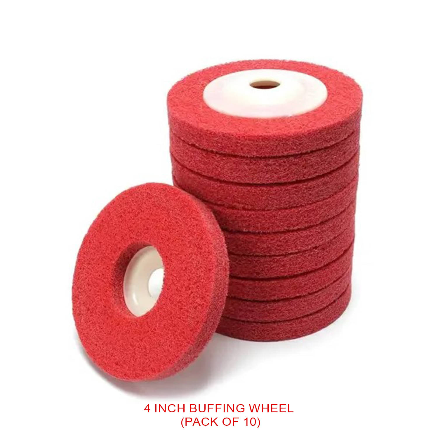    			LXMI 4inch Buffing Wheel Non woven Fabric Disc for debarring, cleaning, matt Angle Grinder
