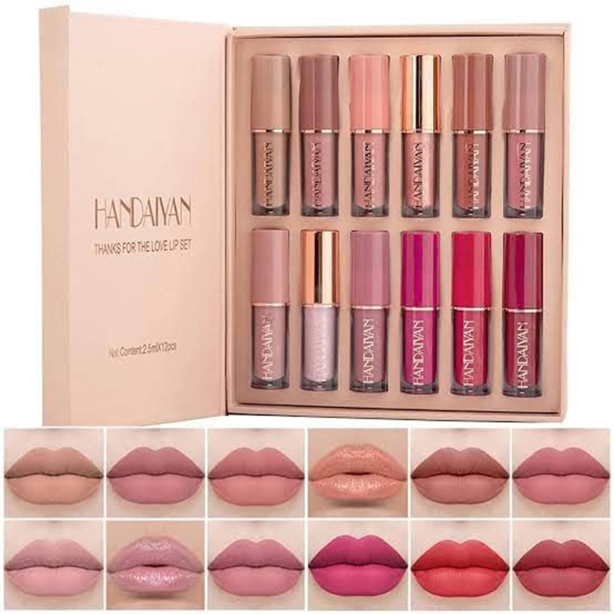     			Lenon Multi Matte Waterproof Liquid Lipstick ( Pack of 12 )