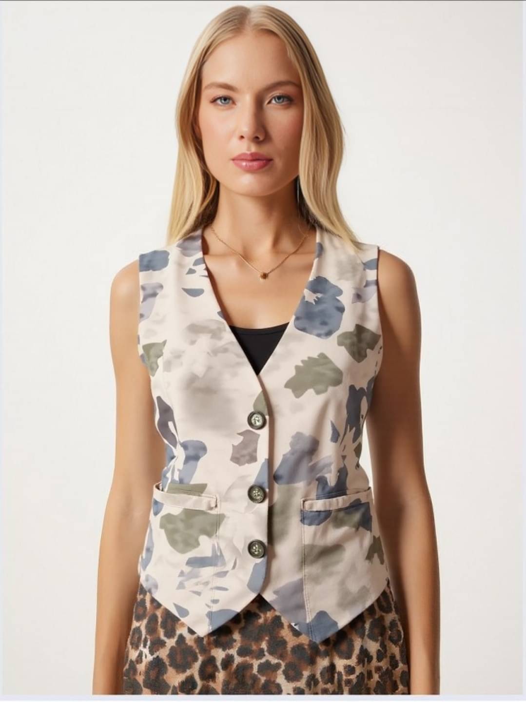     			PLUS PARADISE Cotton Women's Waistcoats - Off White ( Single )