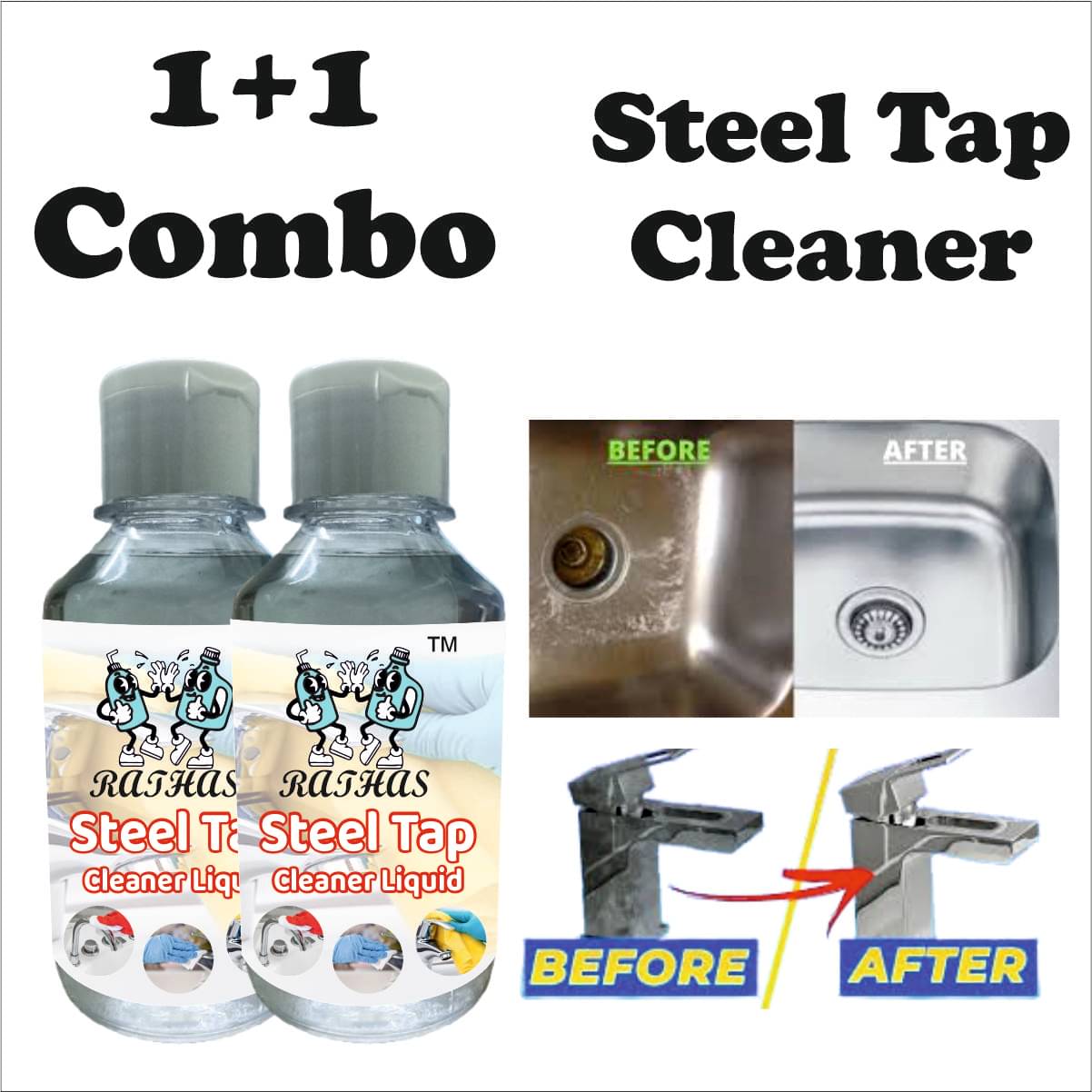 RATHAS Bathroom Cleaner Ready to Use Liquid 400 Pack of 2 RATHAS Bathroom Cleaner Ready to Use Liquid 400 Pack of 2