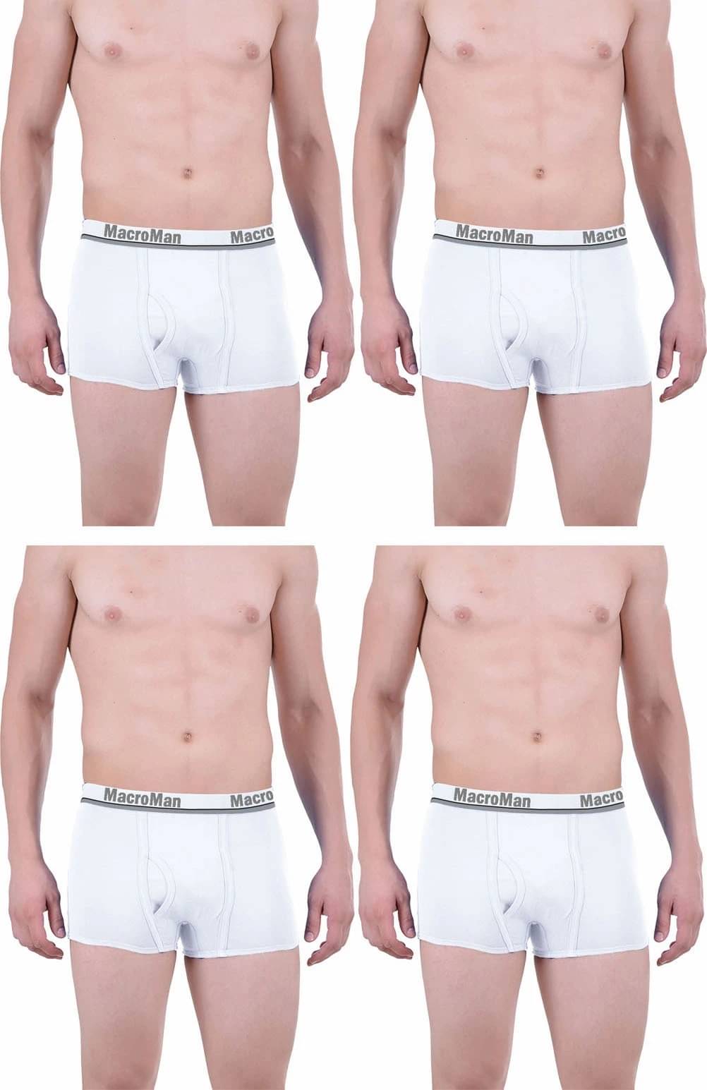     			Rupa macroman Pack of 4 Cotton Trunks For Men's ( White )