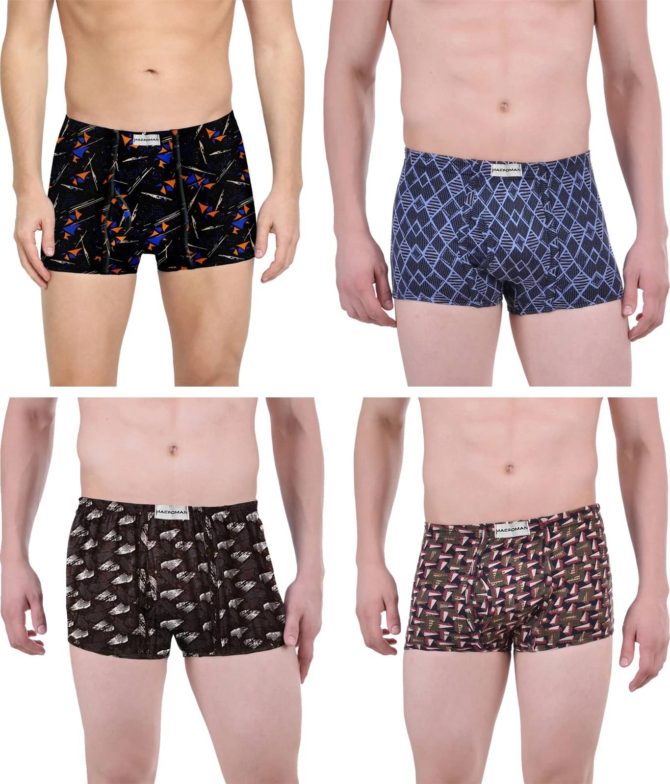 Rupa macroman Pack of 4 Cotton Trunks For Men's ( Multicolor ) Rupa macroman Pack of 4 Cotton Trunks For Men's ( Multicolor )