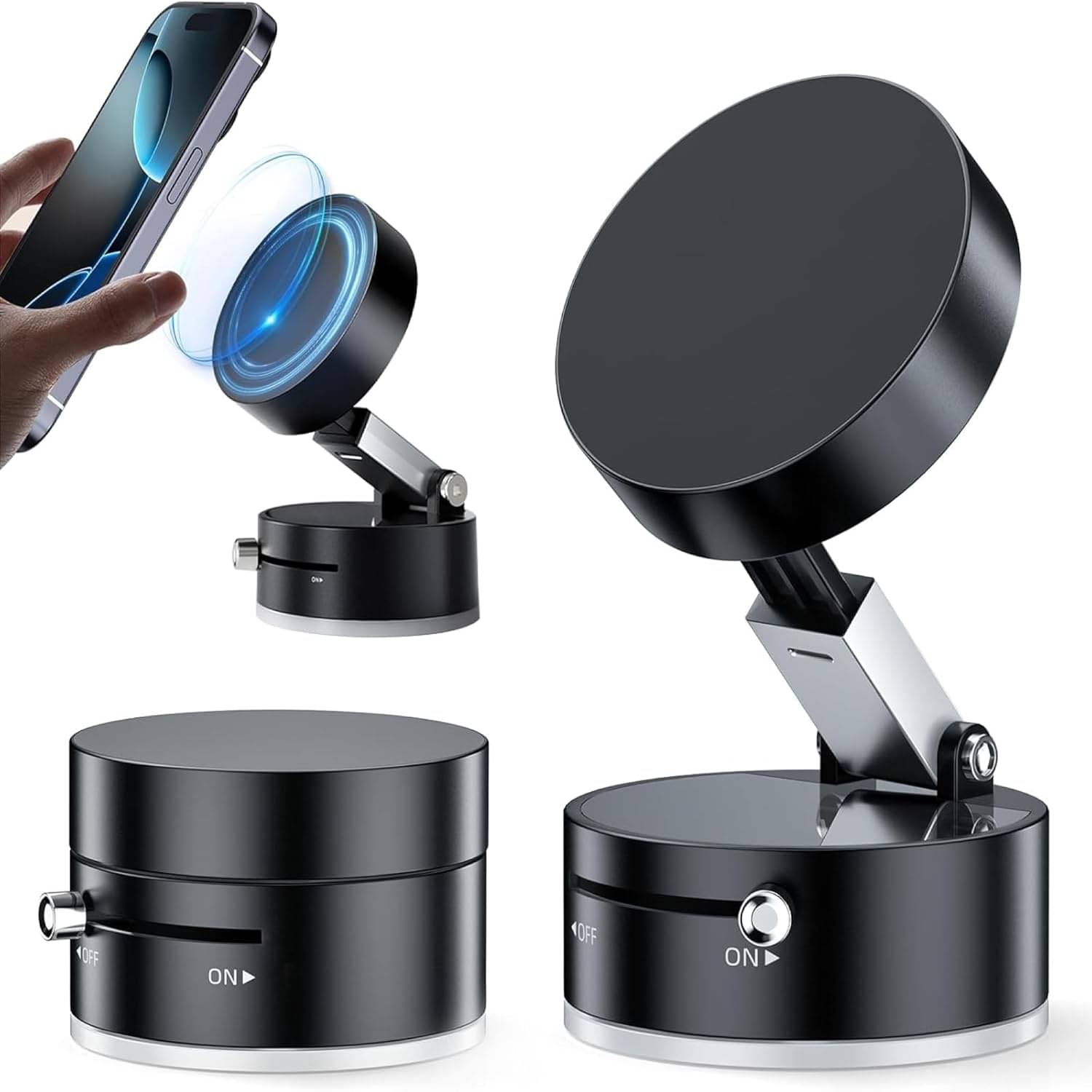     			SKYVILLA Dashboard & Windshield Double Clamp Car Mobile Holder - Black