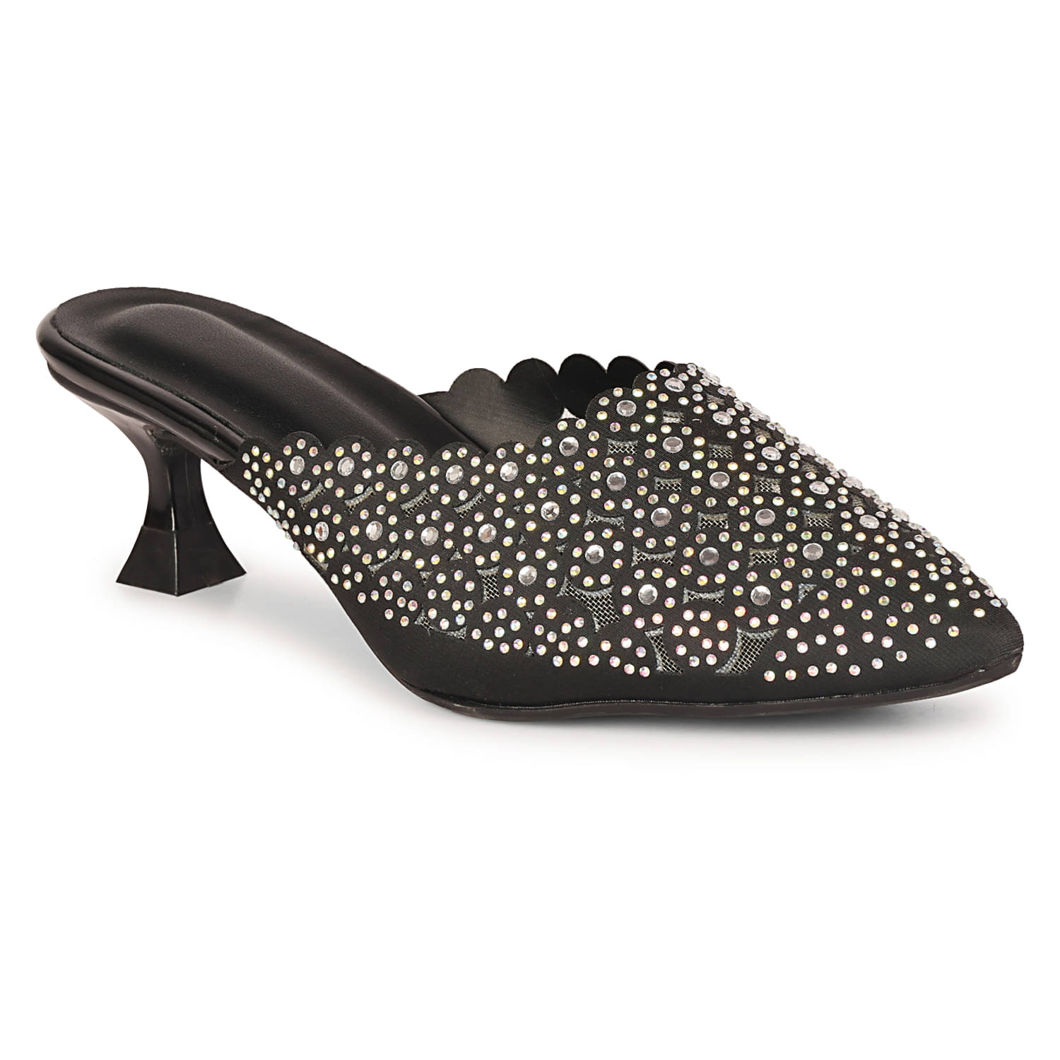     			Saheb Black Women's Mules Heels