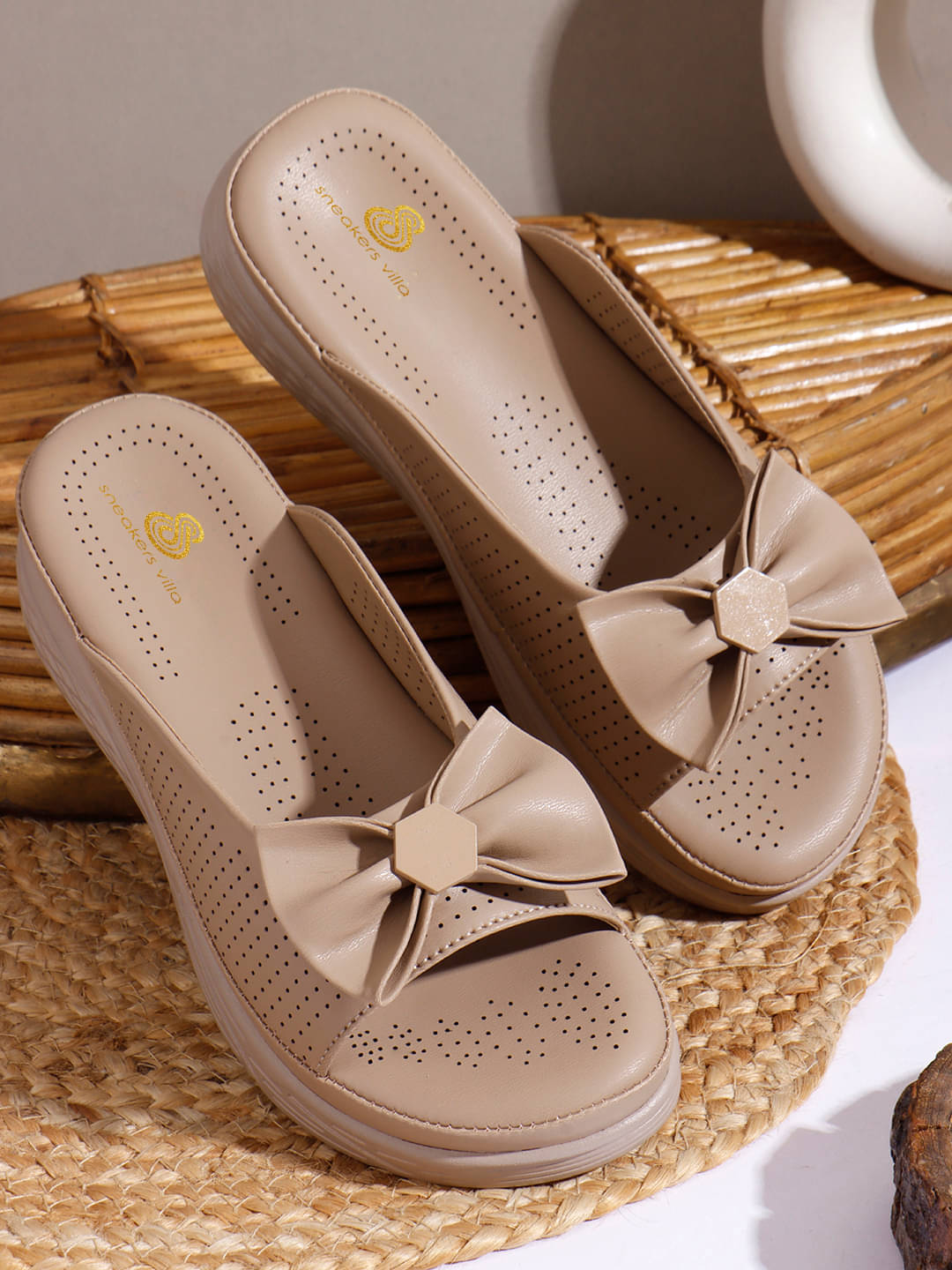 Sneakersvilla Tan Women's Sandal Heels Sneakersvilla Tan Women's Sandal Heels