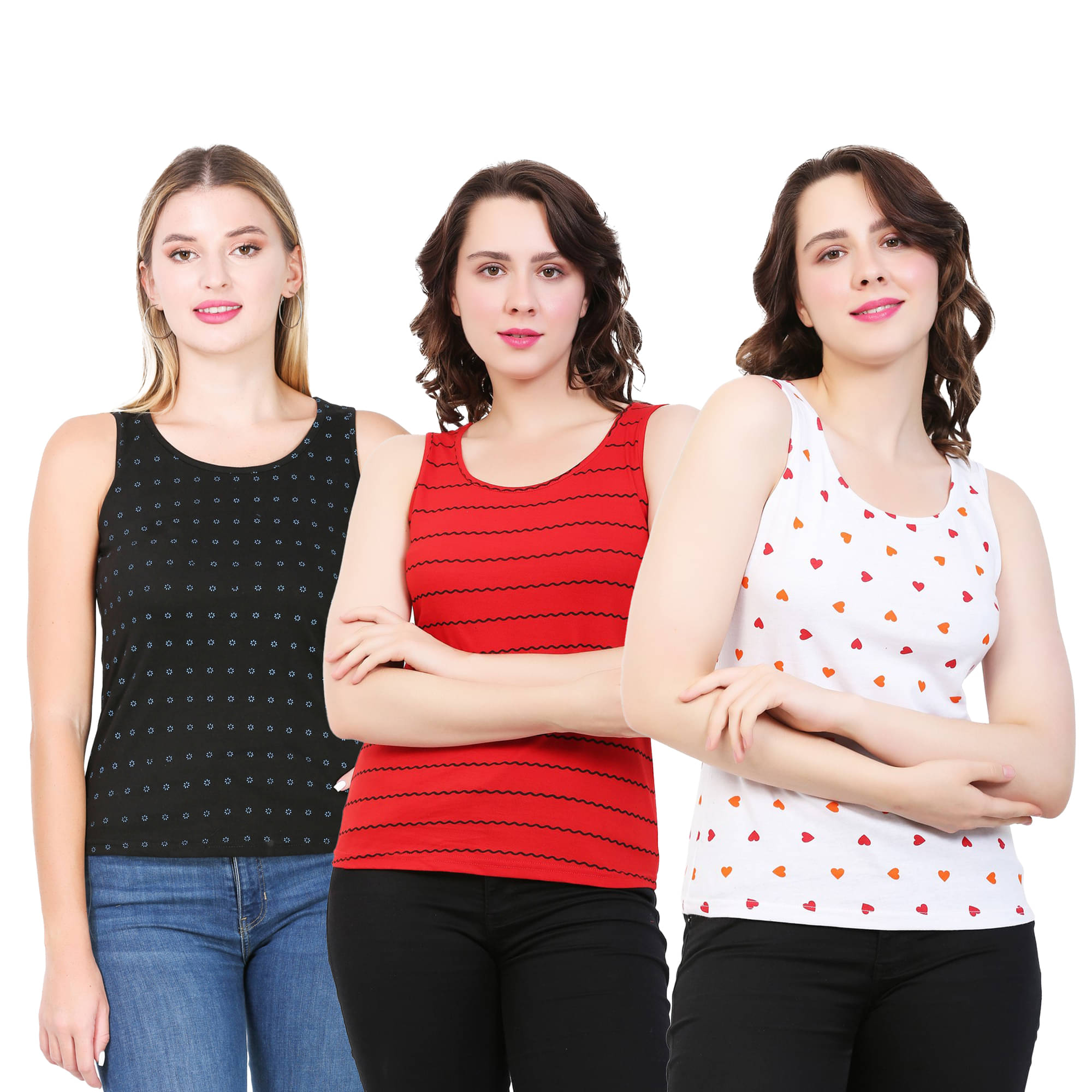 Volex Women's Cotton Tank Top ( Multi Color )     			Volex Women's Cotton Tank Top ( Multi Color )