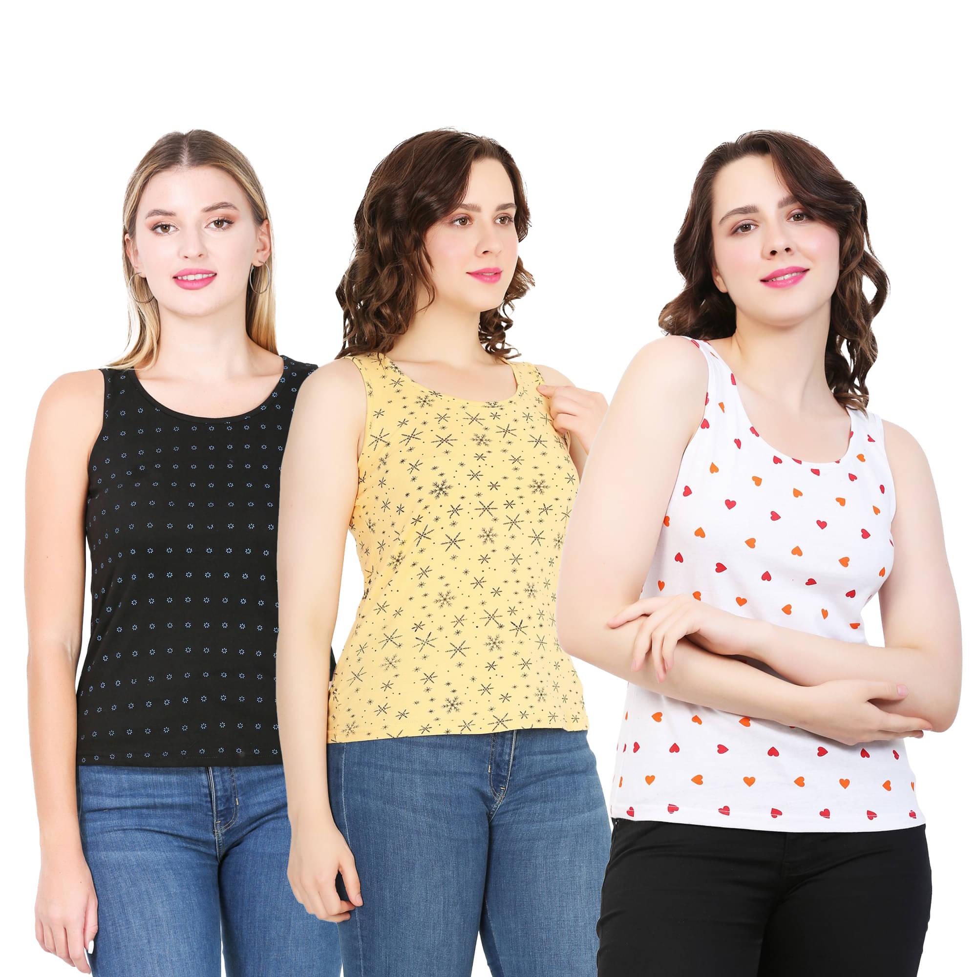 Volex Women's Cotton Tank Top ( Multi Color ) Volex Women's Cotton Tank Top ( Multi Color )