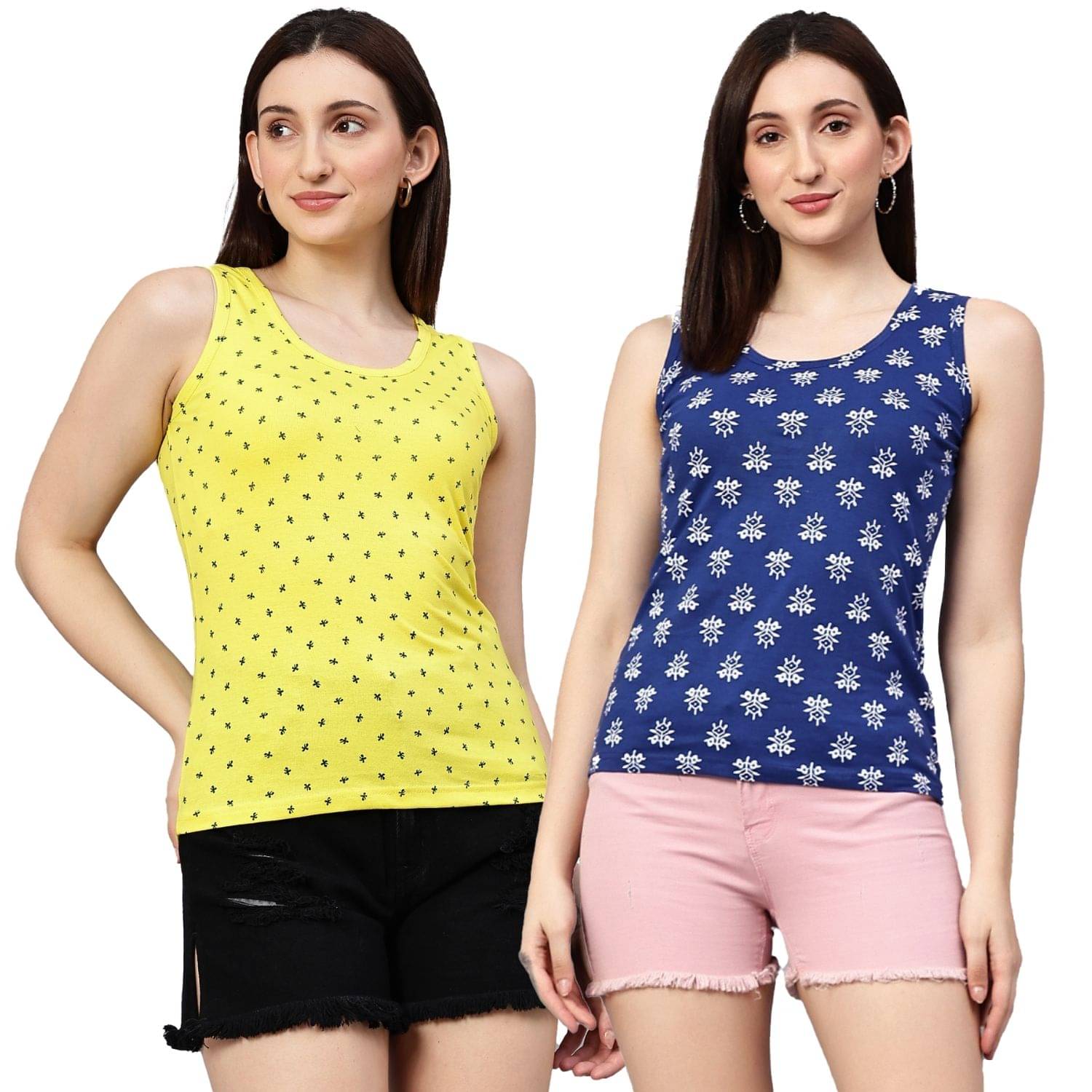    			Volex Women's Cotton Tank Top ( Multi Color )