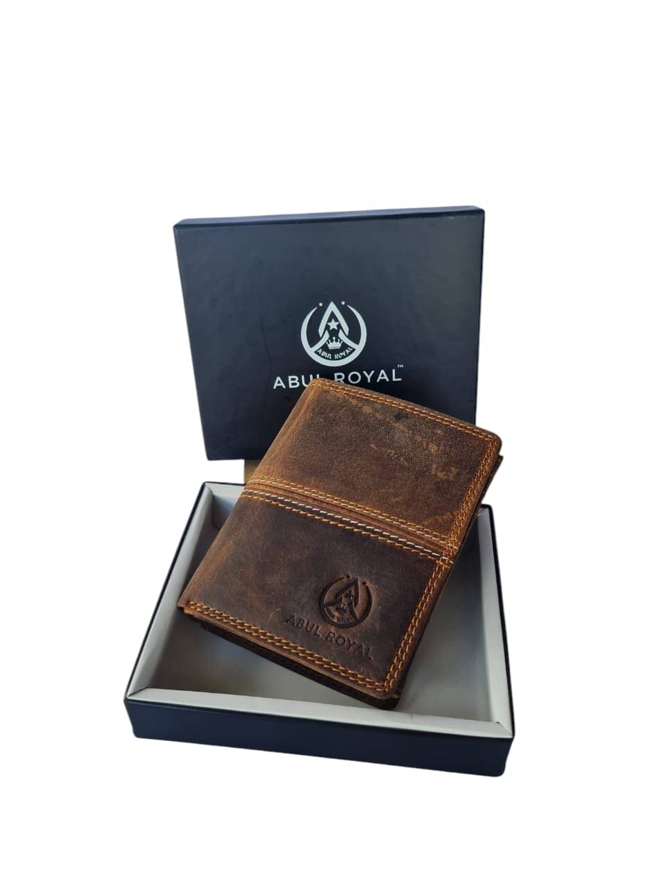     			ABUL ROYAL Leather Printed Men's Two Fold Wallet With More Than 10 Slots For Card ( Brown , Pack of 1 )