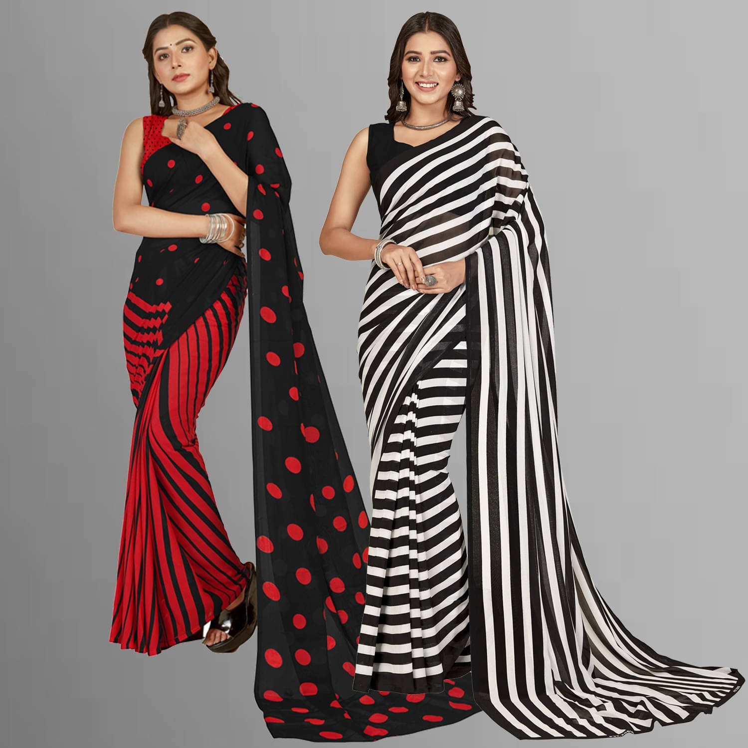 ANAND SAREES Georgette Printed Regular Saree With Unstitched Blouse Piece ( Multicolor ) ANAND SAREES Georgette Printed Regular Saree With Unstitched Blouse Piece ( Multicolor )