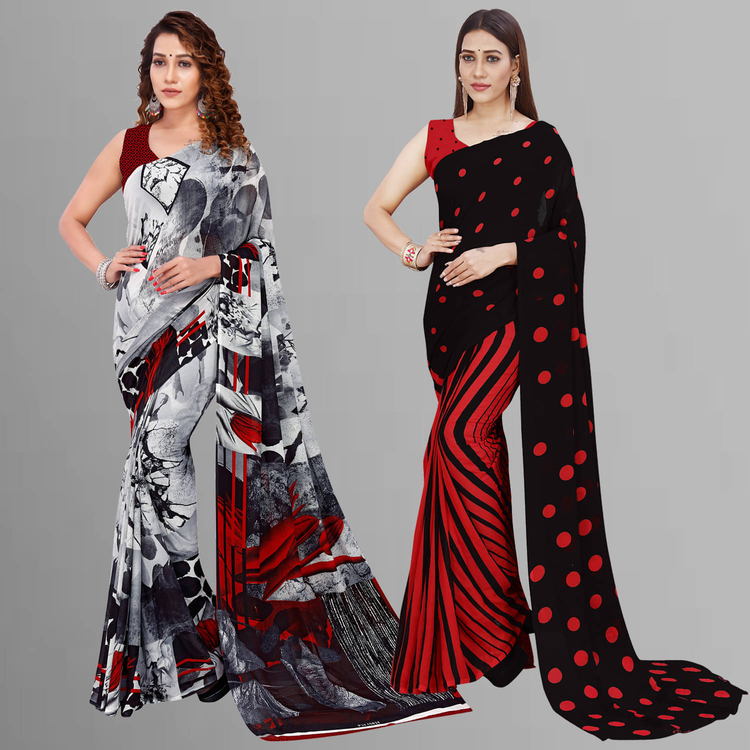ANAND SAREES Georgette Printed Regular Saree With Unstitched Blouse Piece ( Multicolor ) ANAND SAREES Georgette Printed Regular Saree With Unstitched Blouse Piece ( Multicolor )
