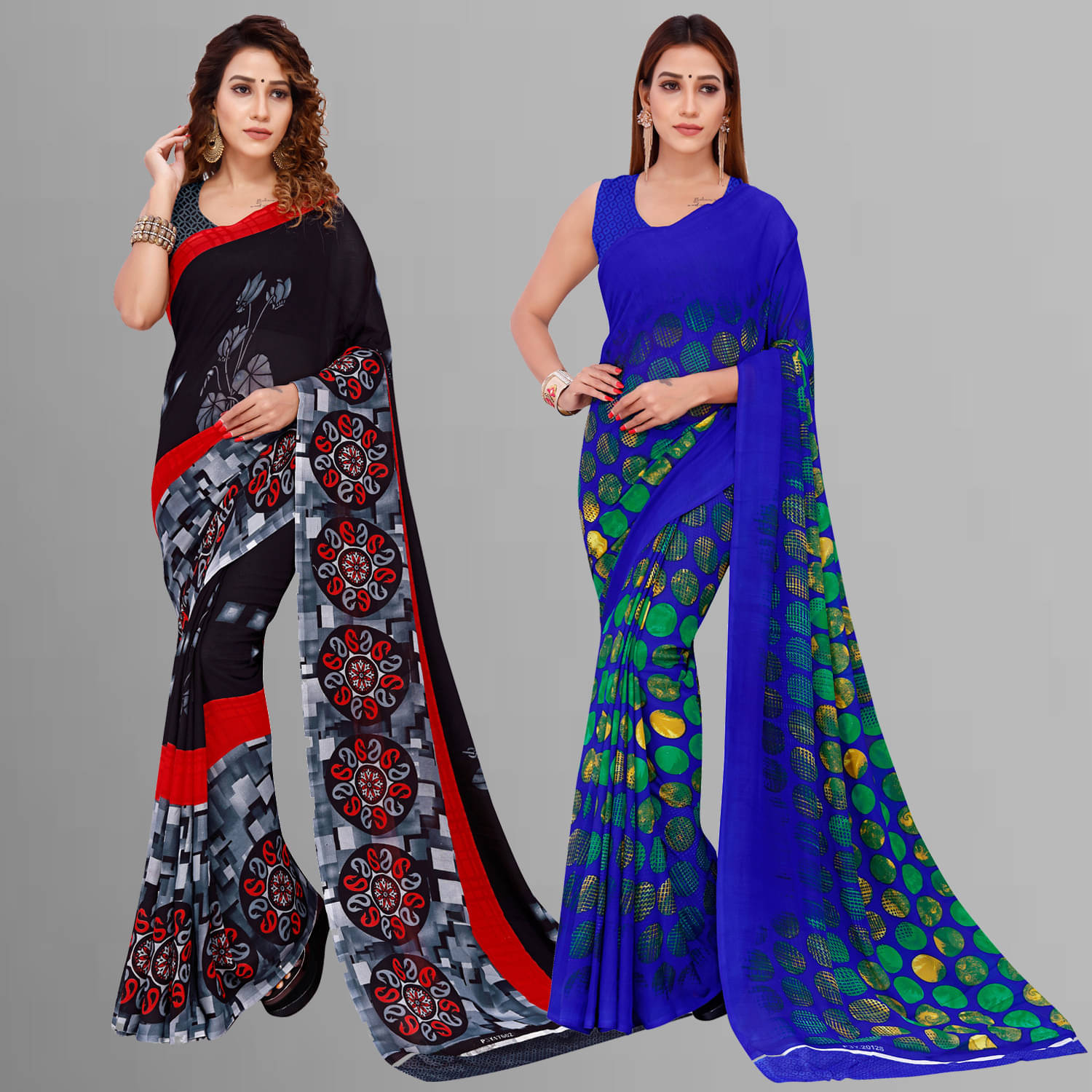 ANAND SAREES Georgette Printed Regular Saree With Unstitched Blouse Piece ( Multicolor ) ANAND SAREES Georgette Printed Regular Saree With Unstitched Blouse Piece ( Multicolor )