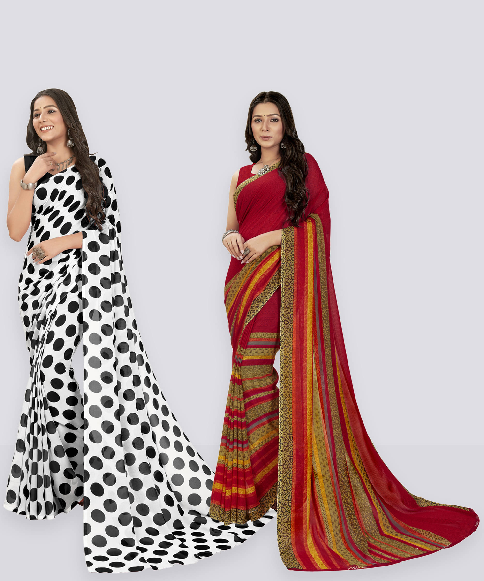 ANAND SAREES Georgette Printed Regular Saree With Unstitched Blouse Piece ( Red ) ANAND SAREES Georgette Printed Regular Saree With Unstitched Blouse Piece ( Red )