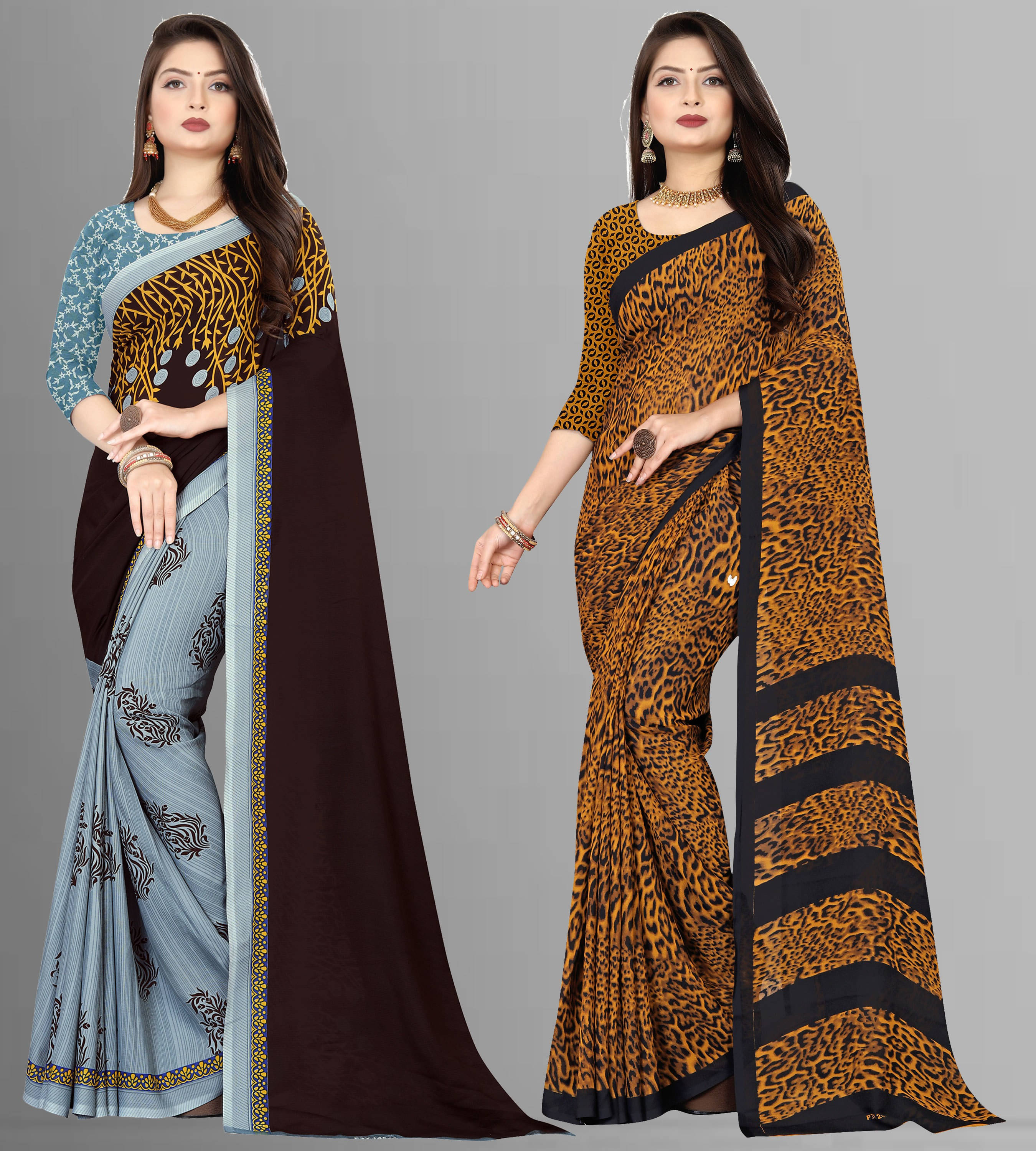 ANAND SAREES Georgette Striped Regular Saree With Unstitched Blouse Piece ( Multicolor ) ANAND SAREES Georgette Striped Regular Saree With Unstitched Blouse Piece ( Multicolor )