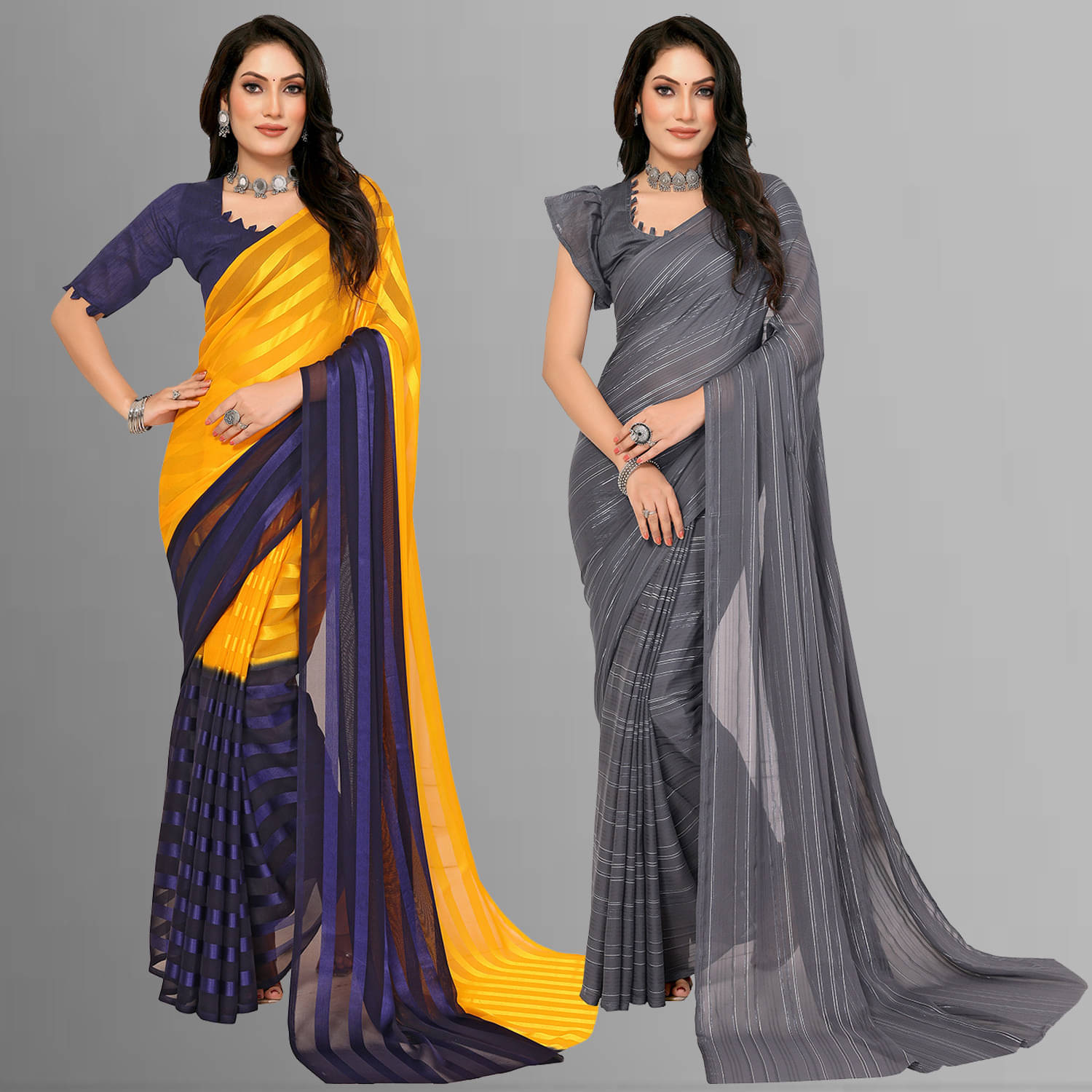 ANAND SAREES Satin Embellished Regular Saree With Unstitched Blouse Piece ( Multicolor ) ANAND SAREES Satin Embellished Regular Saree With Unstitched Blouse Piece ( Multicolor )