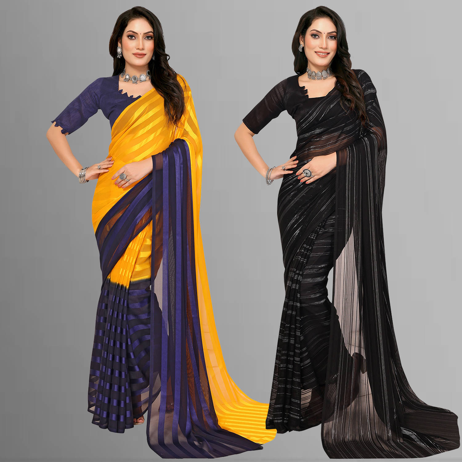 ANAND SAREES Satin Embellished Regular Saree With Unstitched Blouse Piece ( Multicolor ) ANAND SAREES Satin Embellished Regular Saree With Unstitched Blouse Piece ( Multicolor )