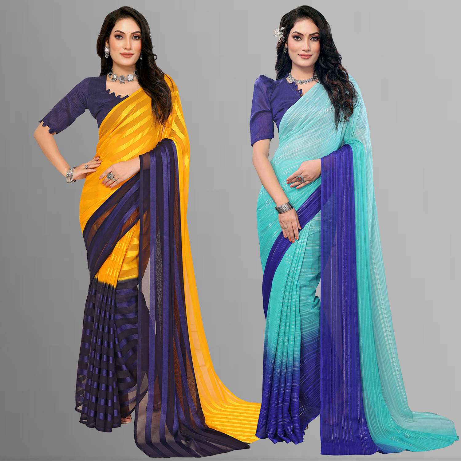     			ANAND SAREES Satin Embellished Regular Saree With Unstitched Blouse Piece ( Multicolor )