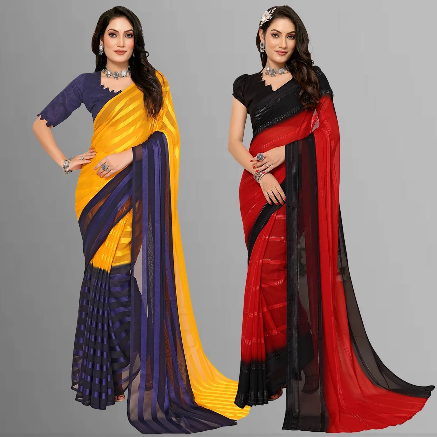 ANAND SAREES Satin Embellished Regular Saree With Unstitched Blouse Piece ( Multicolor ) ANAND SAREES Satin Embellished Regular Saree With Unstitched Blouse Piece ( Multicolor )