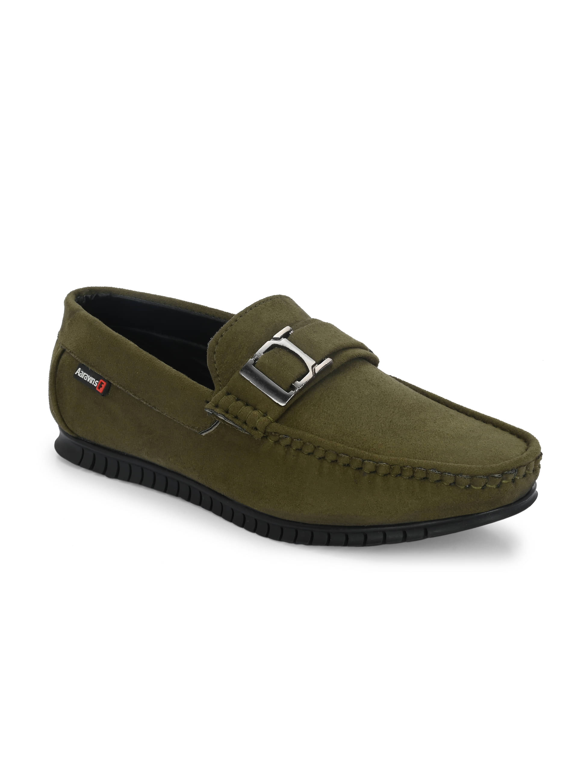     			Aaravin's Olive Men's Slip on Shoes