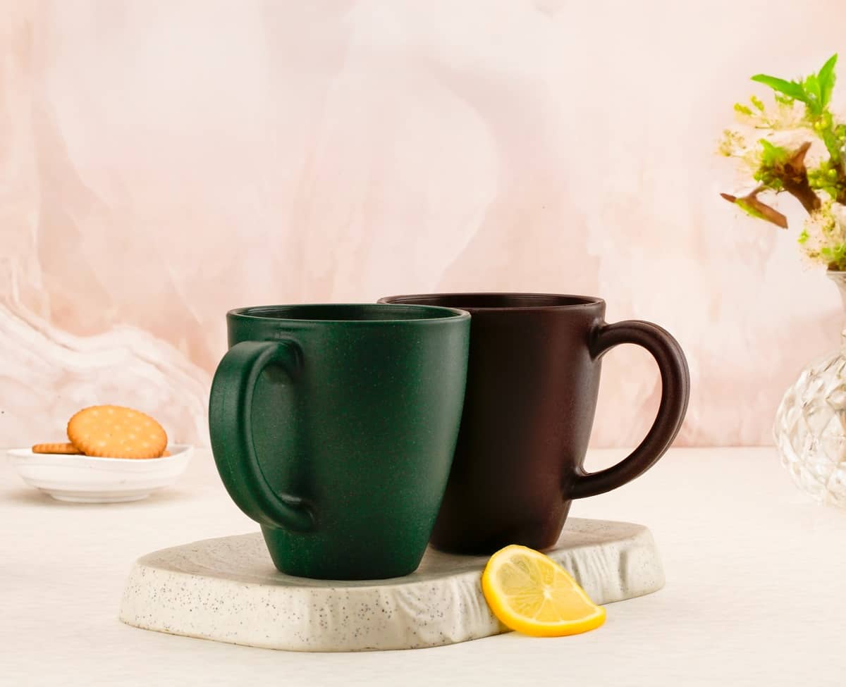 Analog Kitchen ware Tea/Milk/Coffee Mug Plastic Coffee Mug 300 mL ( Pack of 2 )