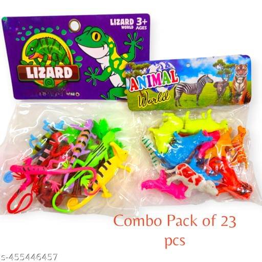     			Animals and Wild Shaped combo Pack of 2 lizard and wild Animals 23 pieces.