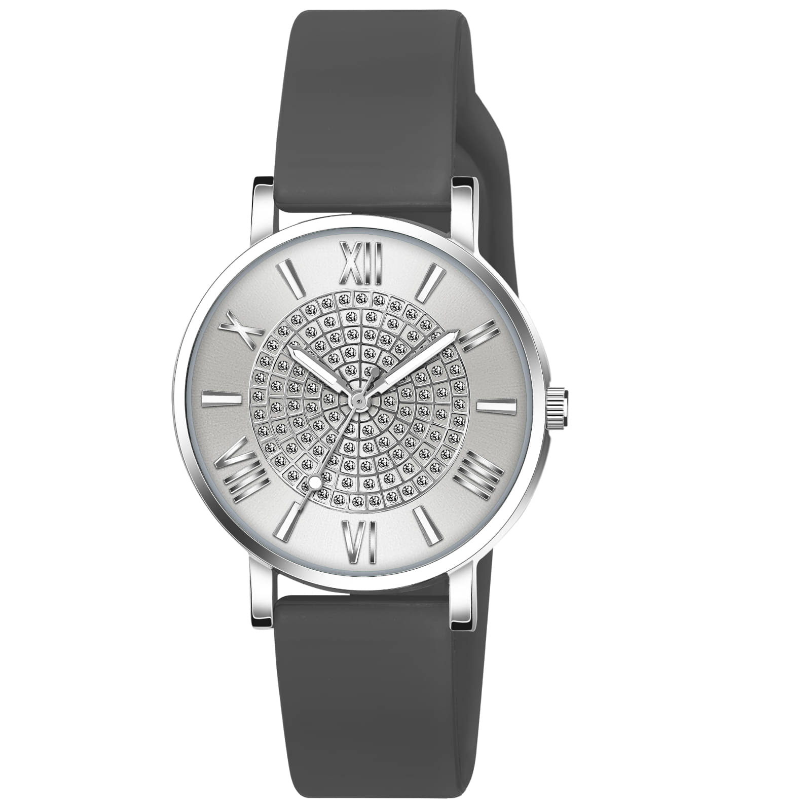     			Crestello Dark Grey Silicon Analog Womens Watch