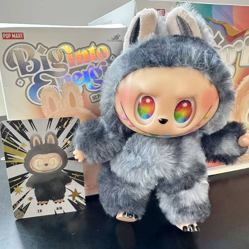     			Denzcart Labubu Plush Character Doll, Collectible Action Figure, Rainbow Eyes Design